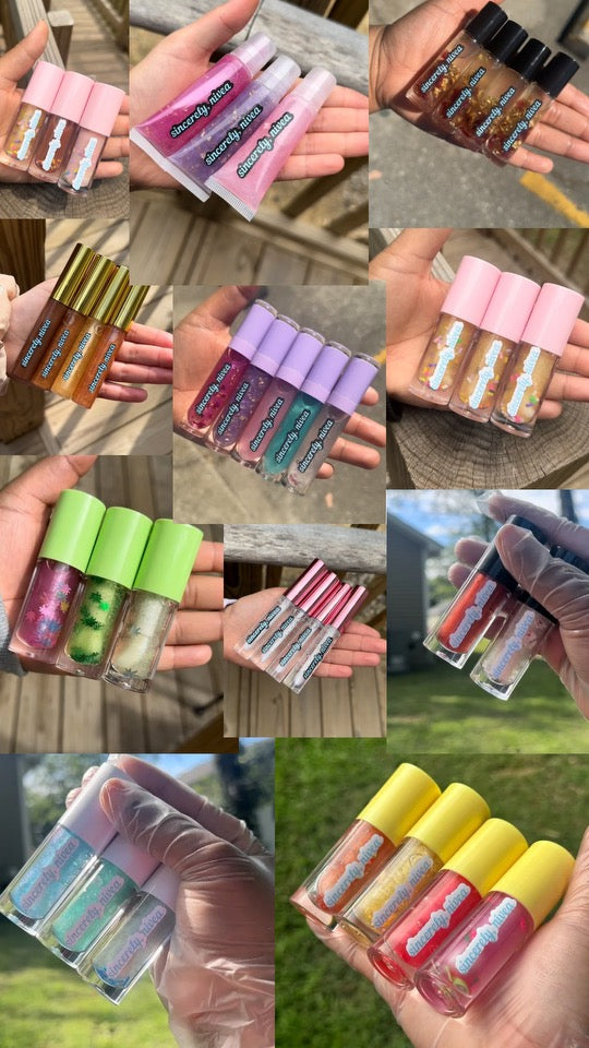 Customized Lipglosses or Lip-oils